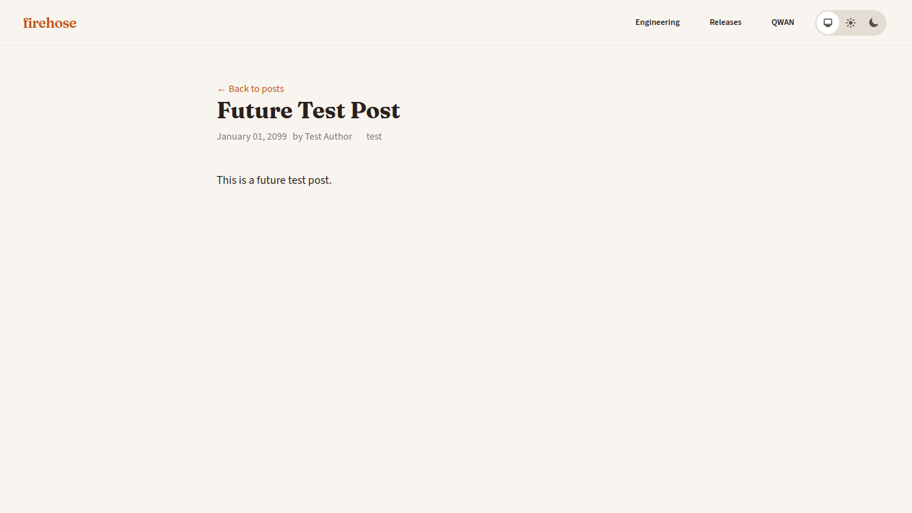 Future post accessible by direct URL